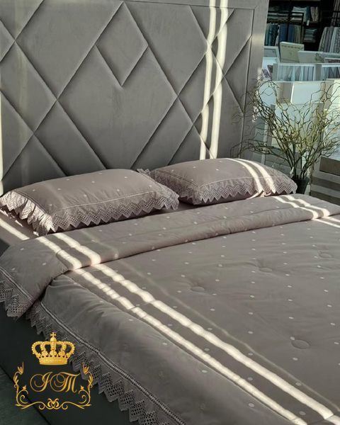 WH-61 Laura Grand 4 Seasons Bed Linen, Powder Satin, Euro Size