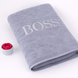 BOSS Face Towel, 50x90 cm, Grey Microfiber, China
