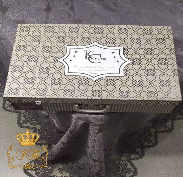 Жаккардовое покрывало с кружевом Vendy, евро размер, Турция, кофе BJ-KC-L-08 фото