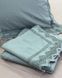 WH-61 Laura Grand 4 Seasons Bed Linen, Green-Grey Satin, Euro Size