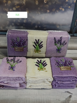 "Лаванда V4" Набір кухонних рушників 3 шт, махра, 35&times;70 см KTT-06 фото