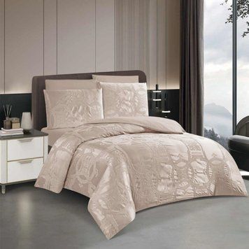 MT6-L Постільна білизна L&M Home №12, капучино жаккард-сатин, єврокомплект MT6-L-12-e фото