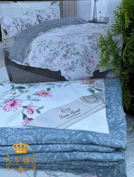 LG-4 Laura Grand 4 Seasons Bed Linen, Satin, Euro Size
