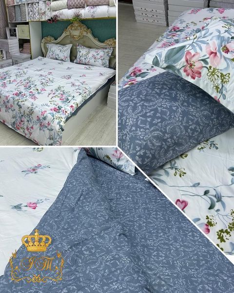 LG-4 Laura Grand 4 Seasons Bed Linen, Satin, Euro Size