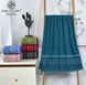 Rhombus Face Towel, 50&times;100 cm, Terry Cotton, Turquoise, China