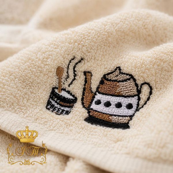 "Coffee №2" Set of 3 Kitchen Towels, Terry, 35&times;70 cm