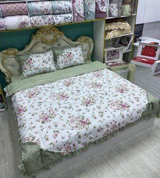 LG-7 Постельное белье Laura Grand с летним одеялом, сатин, евро размер LG-7-10-s/b фото