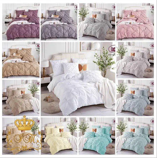 &ldquo;Zhatka&rdquo; Bedding Set, Light Grey, Satin, Euro Size