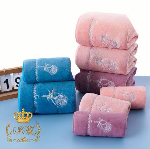 I Love You, Kitchen Towel, microfiber, purple, 35&times;70 cm
