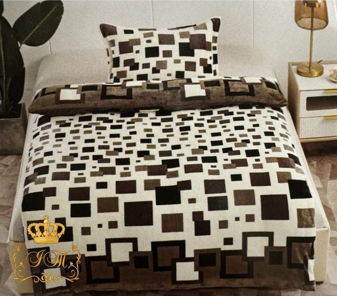 CROWN, Velour Bed Linen, Euro Size