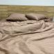 Caramel Stripes Satin Bedding Set No1 P9rimăvara, Euro Size