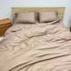 Caramel Stripes Satin Bedding Set No1 P9rimăvara, Euro Size
