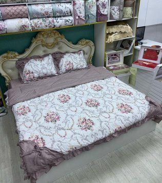 LG-7 Постельное белье Laura Grand с летним одеялом, сатин, евро размер LG-7-2-s/b фото
