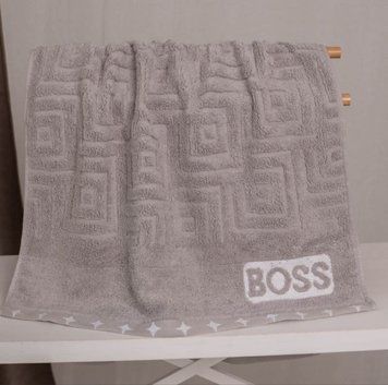 Boss, Рушник для обличчя, 50&times;90 см, махра, сірий, Китай FT-T-40 фото