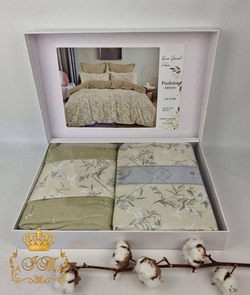 LG-15 Laura Grand Bed Linen with 4 Pillow Cases, Satin, Euro Size