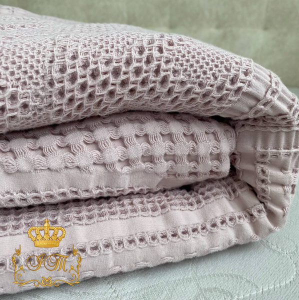 Cotton Muslin Waffle Bedspread