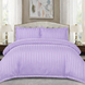 Lilac Stripes Satin Bedding Set No9 Primăvara, Double Size