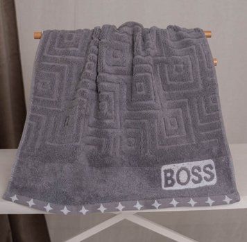 Boss, Рушник для обличчя, 50&times;90 см, махра, темно-сірий, Китай FT-T-41 фото
