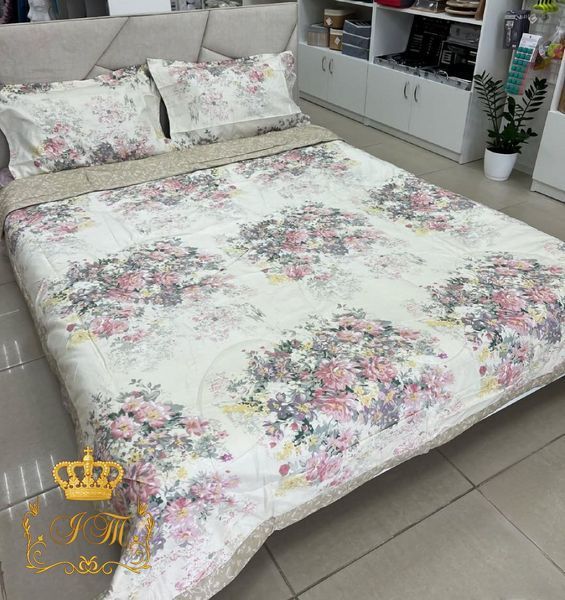 LG-4 Laura Grand 4 Seasons Bed Linen, Satin, Euro Size