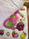 Pink Dragon with fruits, Kitchen Towel, Microfiber, 35&times;70 cm