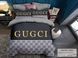 Брендовое постельное белье из сатина &mdash; реплика Gucci, Louis Vuitton, Chanel BR-06/e фото 2