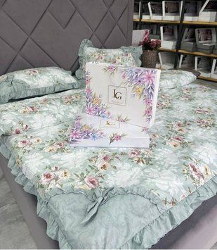 LG-7 Постельное белье Laura Grand с летним одеялом, сатин, евро размер LG-7-4-s/b фото