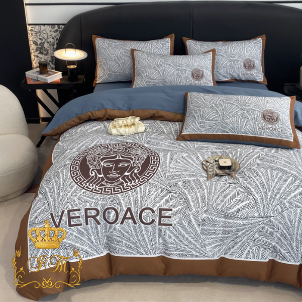 Брендовое постельное белье из сатина &mdash; реплика Gucci, Louis Vuitton, Chanel BR-07/e фото