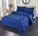 Quilt Stripes Satin Bedding Set, Euro Size