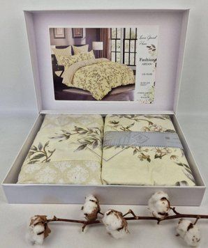 LG-15 Laura Grand Bed Linen with 4 Pillow Cases, Satin, Euro Size