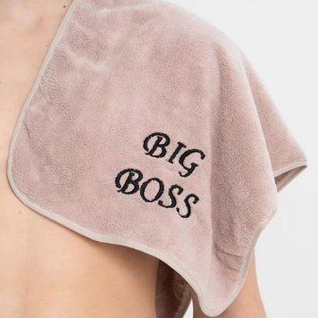 Чоловічий набір для сауни "BIG BOSS", пудровий беж MS-BВ-01 фото