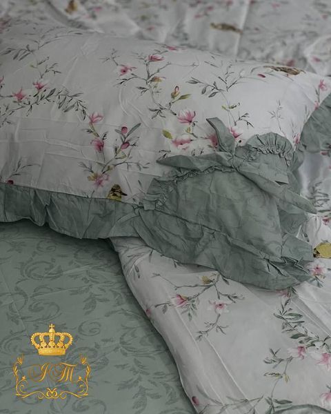 LG-7 Постельное белье Laura Grand с летним одеялом, сатин, евро размер LG-7-5-s/b фото