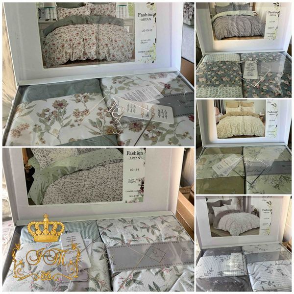 LG-15 Laura Grand Bed Linen with 4 Pillow Cases, Satin, Euro Size