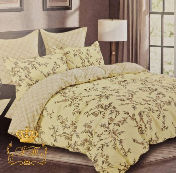 LG-15 Laura Grand Bed Linen with 4 Pillow Cases, Satin, Euro Size