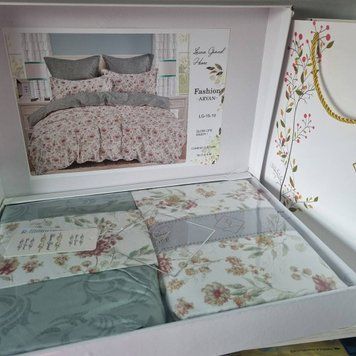 LG-15 Laura Grand Bed Linen with 4 Pillow Cases, Satin, Euro Size