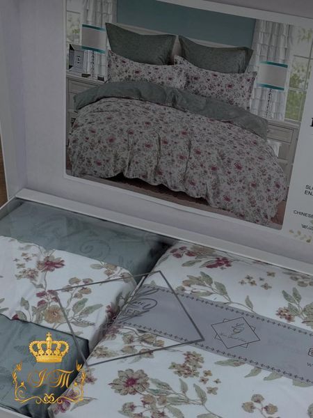 LG-15 Laura Grand Bed Linen with 4 Pillow Cases, Satin, Euro Size