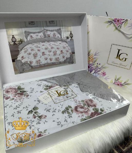 LG-7 Постільна білизна Laura Grand з літньою ковдрою, сатин, євро розмір LG-7-6-s/b фото
