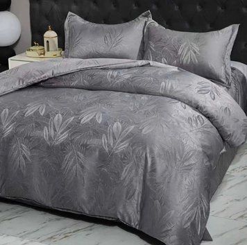 MT5-L Постільна білизна L&M Home №1, сірий жаккард-сатин, двоспальний комплект MT5-L-01-d фото