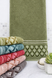Rhombus, Face Towel, 50&times;10 cm, Terry Cotton, Olive, China