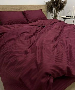 Rotten Plum Stripes Satin Bedding Set No14 Primăvara, Double Size