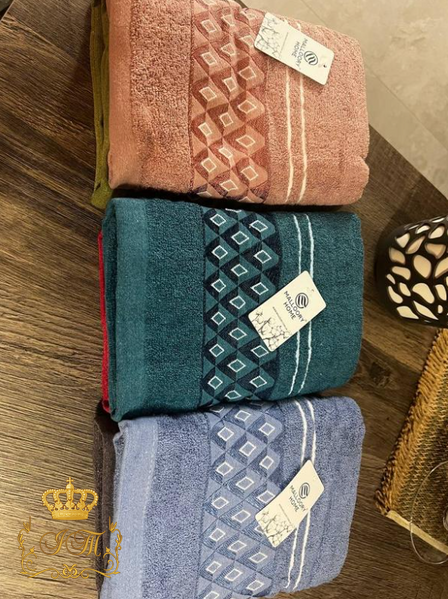 Rhombus Face Towel, 50&times;100 cm, Terry Cotton, Bordo, China