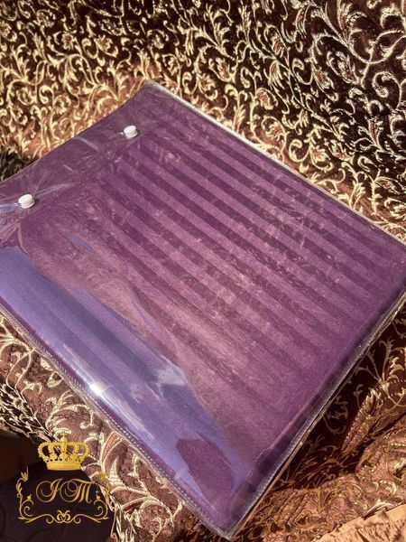 Rotten Plum Stripes Satin Bedding Set No14 Primăvara, Double Size
