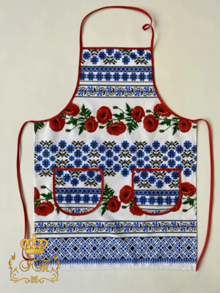 3-in-1 Linen Kitchen Set No.2 &ndash; Apron, Pot Holder and Oven Mitt