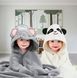 Baby Bath Corner Towel Panda from Microfiber 85&times;85 cm with Hood