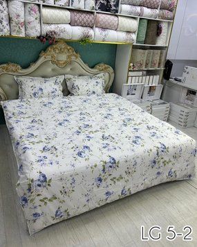 LG-5 Bed Linen with Summer Quilt, Satin, Family Set