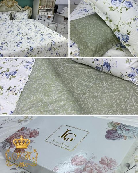LG-5 Постільна білизна з літньою ковдрою, сатин, сімейний LG-5-2-f/b фото
