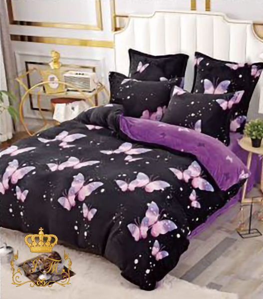 CROWN, Velour Bed Linen, Single Size