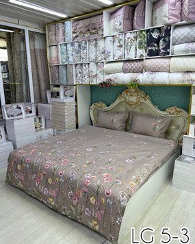 LG-5 Bed Linen with Summer Quilt, Satin, Family Set