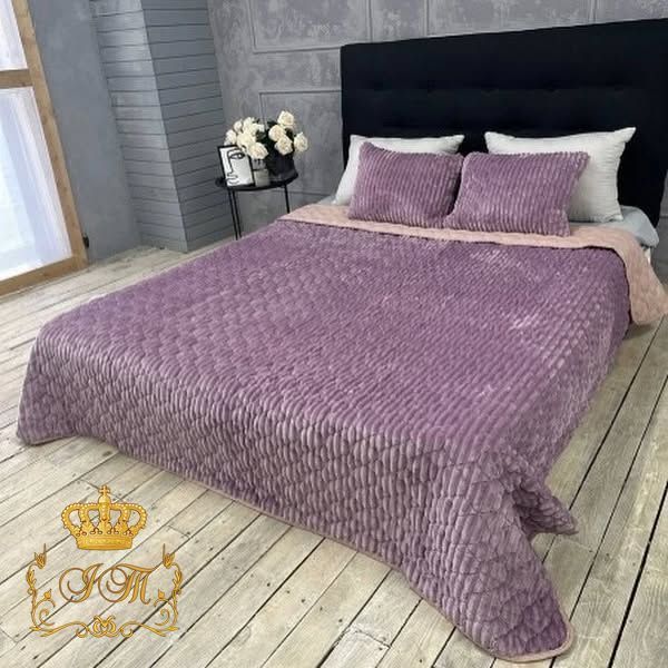 Покривало з подушками Cappone, велюр, євро розмір CP-09/e фото