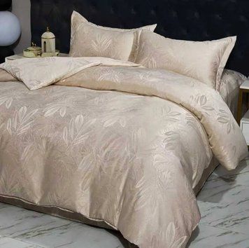 MT5-L Постільна білизна L&M Home №9, латте жаккард-сатин, двоспальний комплект MT5-L-09-d фото
