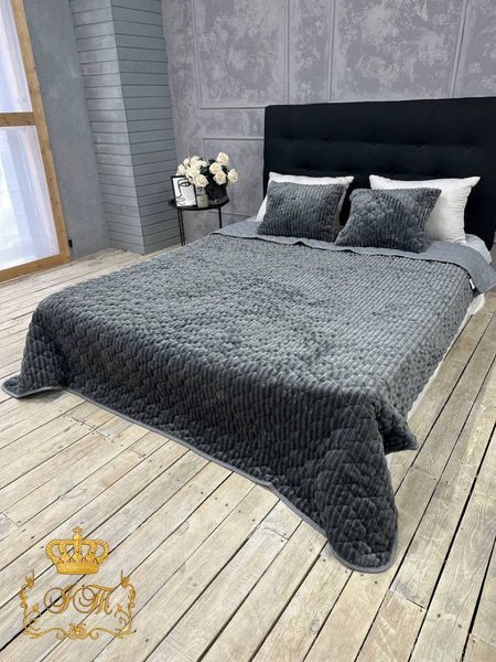 Покривало з подушками Cappone, велюр, євро розмір CP-10/e фото